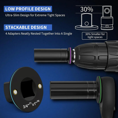 🔥Most Popular!!! Heavy-Duty Low Profile Impact Socket Adapter Set | New 2026 Version 🔥