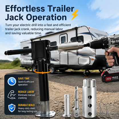 🛠️⚡ Trailer Jack Drill Bit Adapter - Compatible with 1-inch Drive Shaft