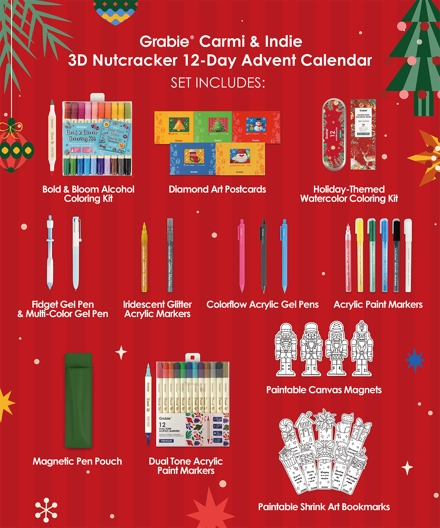 Grabie Carmi & Indie 3D Nutcracker 12-Day Advent Calendar