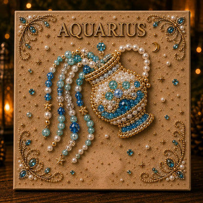 💫 Beginner-Friendly Zodiac Pearl Art DIY Kit  | Complete Craft Kit Included 💕