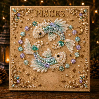 💫 Beginner-Friendly Zodiac Pearl Art DIY Kit  | Complete Craft Kit Included 💕