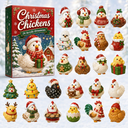 CHRISTMAS KICKOFF 49% OFF - Christmas Chickens Advent Calendar 2026 - 24-Day Festive Countdown