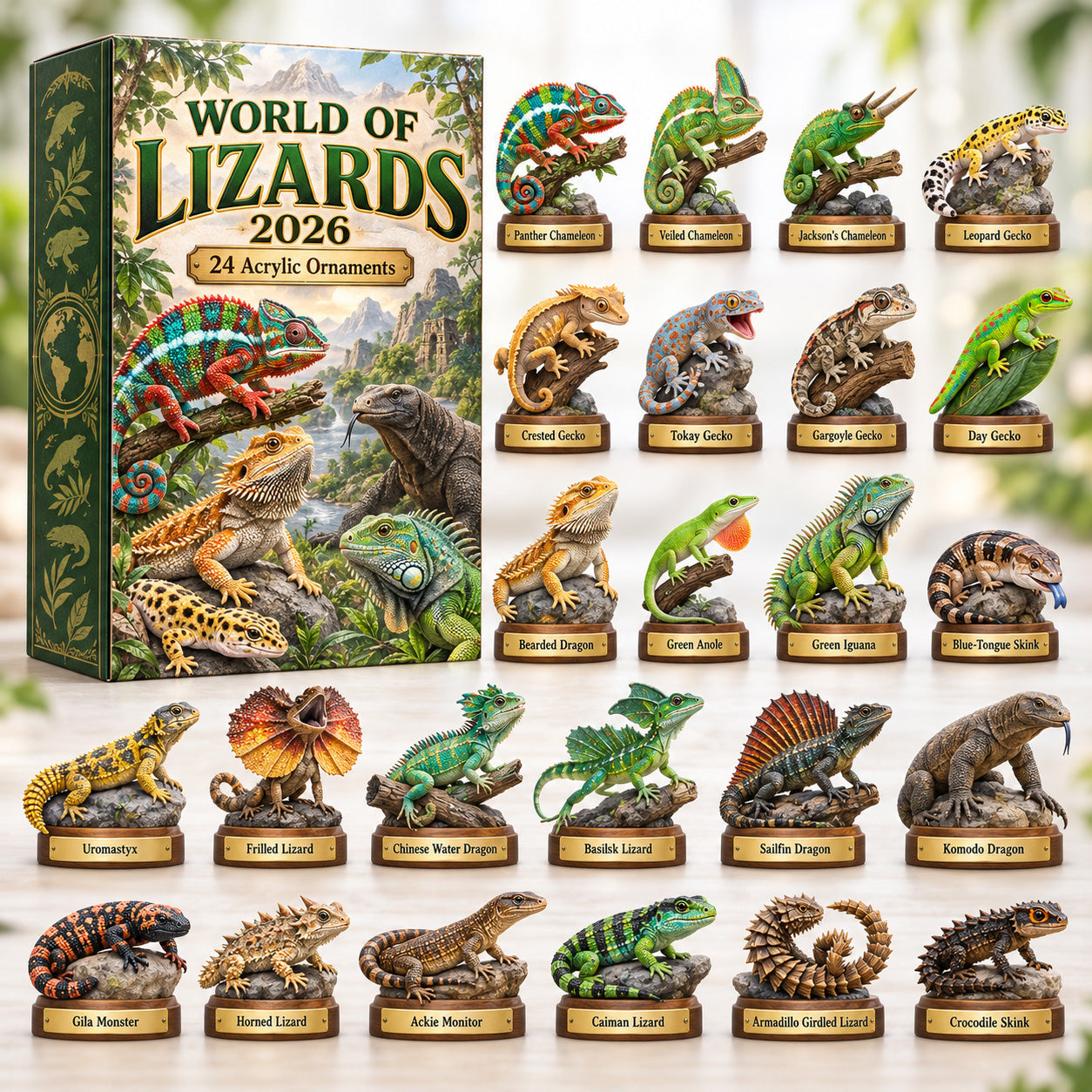CHRISTMAS KICKOFF 49% OFF - World Of Lizards Advent Calendar 2026 - 24-Day Festive Countdown