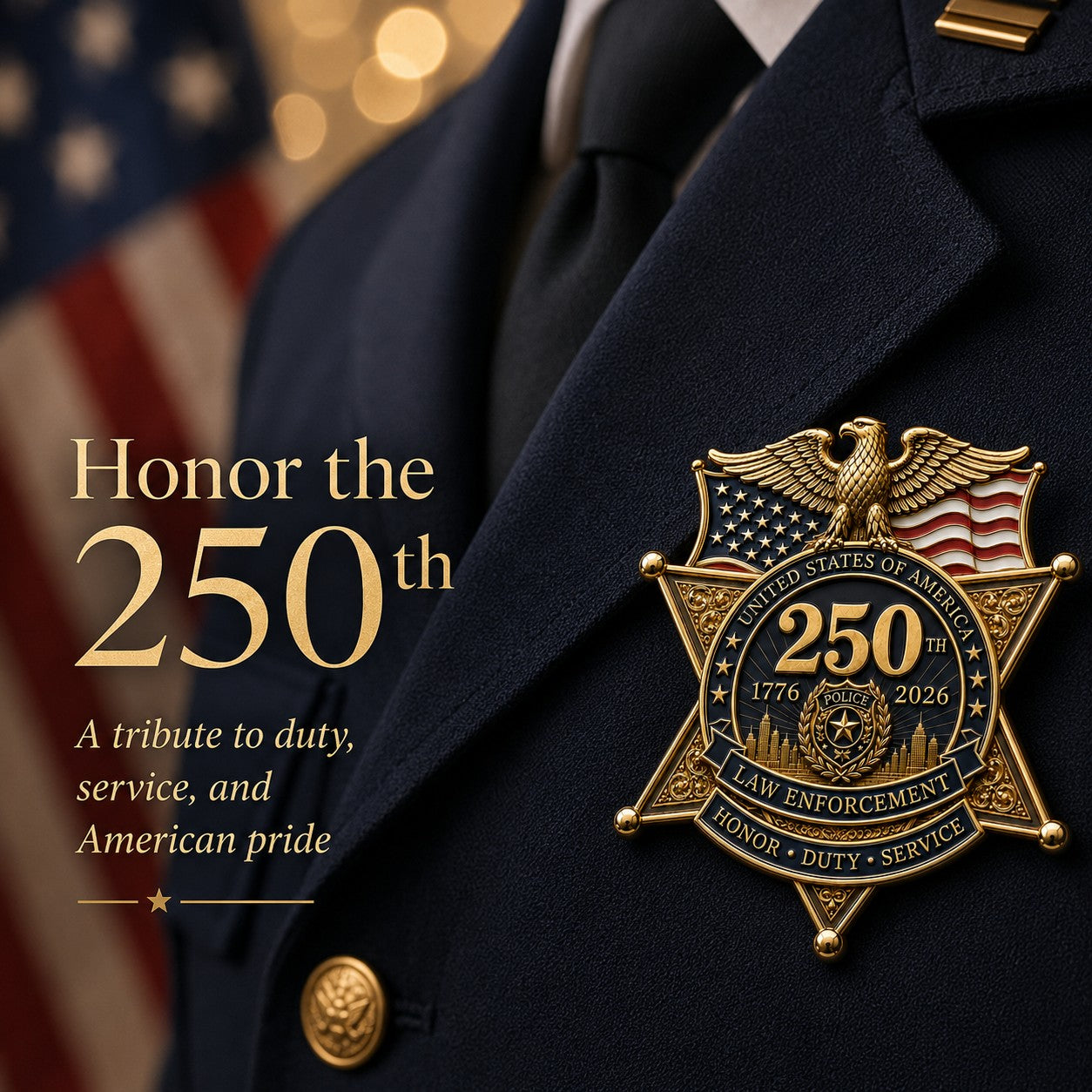 ⚡️Flash Sale 49% OFF - America 250 Law Enforcement Brooch