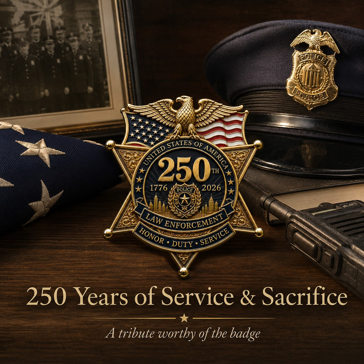 ⚡️Flash Sale 49% OFF - America 250 Law Enforcement Brooch