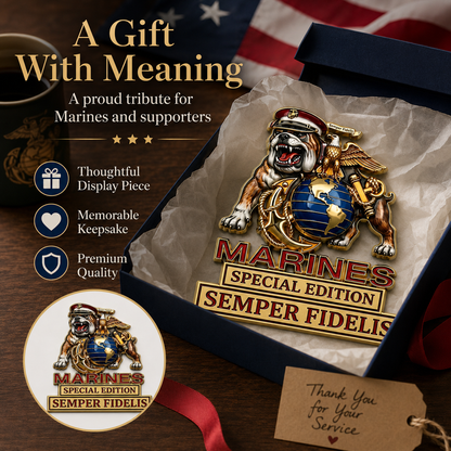 Marines Corps Special Edition Metal Car Emblem – Semper Fidelis Tribute Badge 🇺🇸🦅