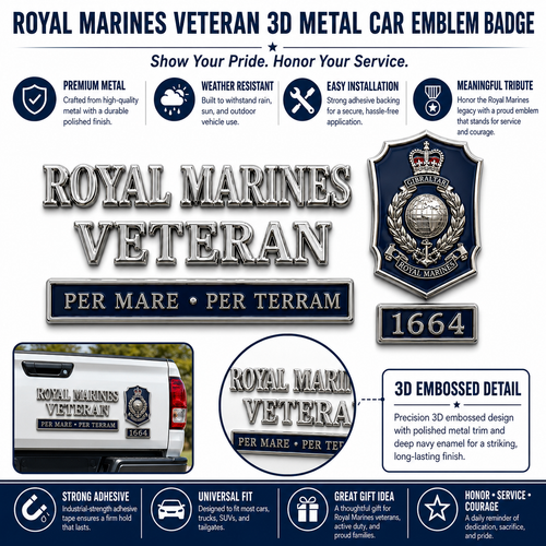 Last Day Promo: 49% OFF🇬🇧 British Military Heritage 3D Metal Car Emblem Badge Collection