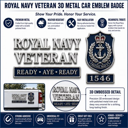 Last Day Promo: 49% OFF🇬🇧 British Military Heritage 3D Metal Car Emblem Badge Collection