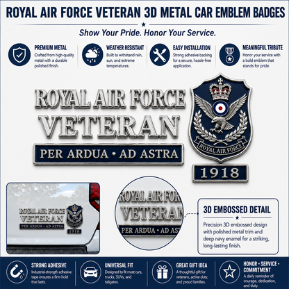 Last Day Promo: 49% OFF🇬🇧 British Military Heritage 3D Metal Car Emblem Badge Collection