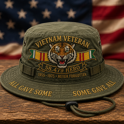 🔥 America 250th Celebration Sale: 50% OFF! 🎖️ Vietnam Veteran 58,479 Hero Boonie Hat