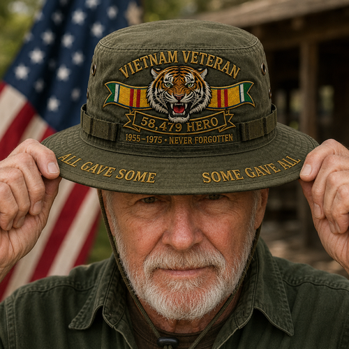 🔥 America 250th Celebration Sale: 50% OFF! 🎖️ Vietnam Veteran 58,479 Hero Boonie Hat