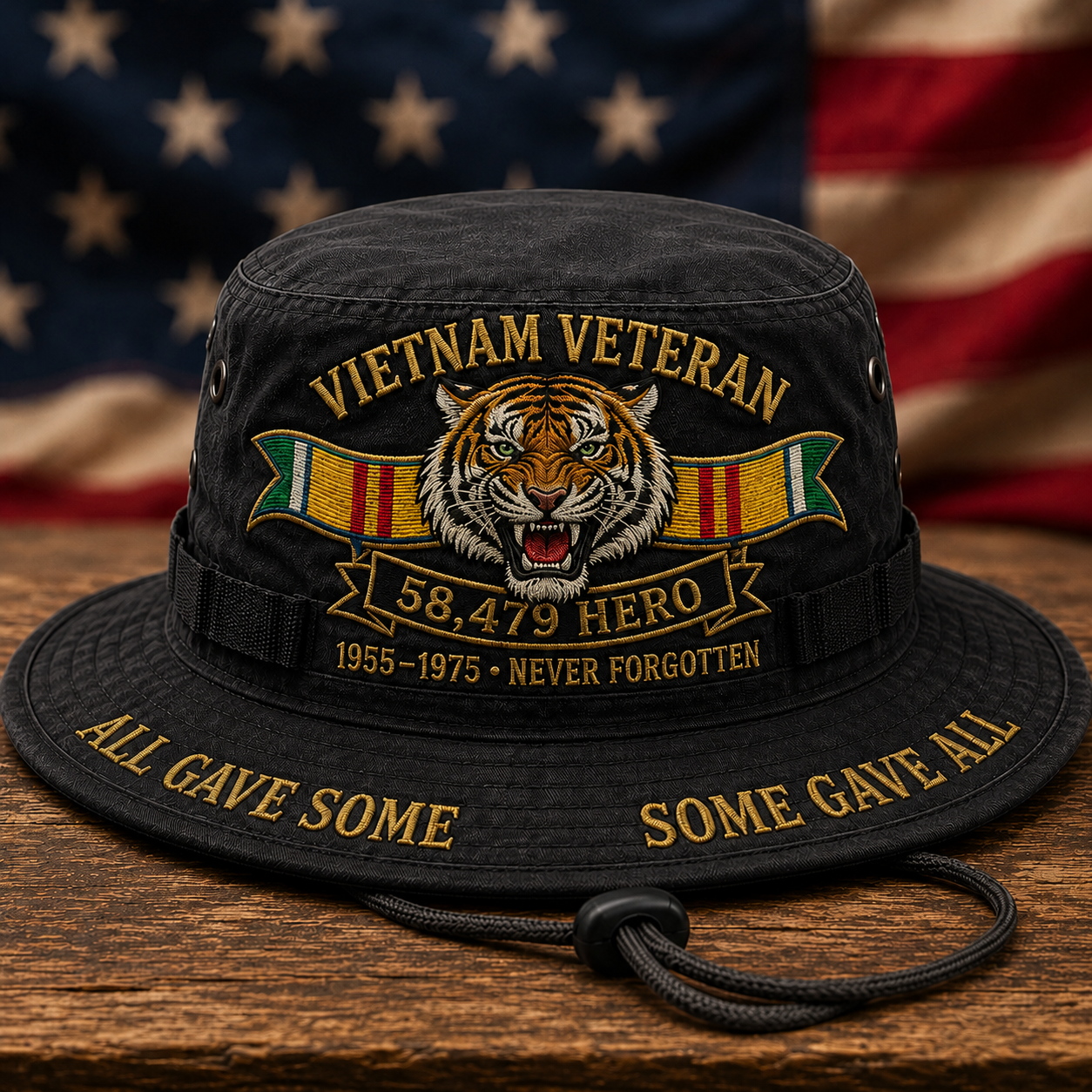 🔥 America 250th Celebration Sale: 50% OFF! 🎖️ Vietnam Veteran 58,479 Hero Boonie Hat