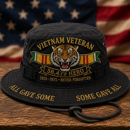 🔥 America 250th Celebration Sale: 50% OFF! 🎖️ Vietnam Veteran 58,479 Hero Boonie Hat