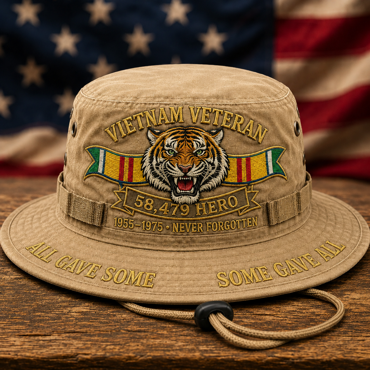 🔥 America 250th Celebration Sale: 50% OFF! 🎖️ Vietnam Veteran 58,479 Hero Boonie Hat
