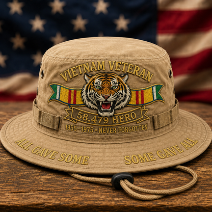 🔥 America 250th Celebration Sale: 50% OFF! 🎖️ Vietnam Veteran 58,479 Hero Boonie Hat