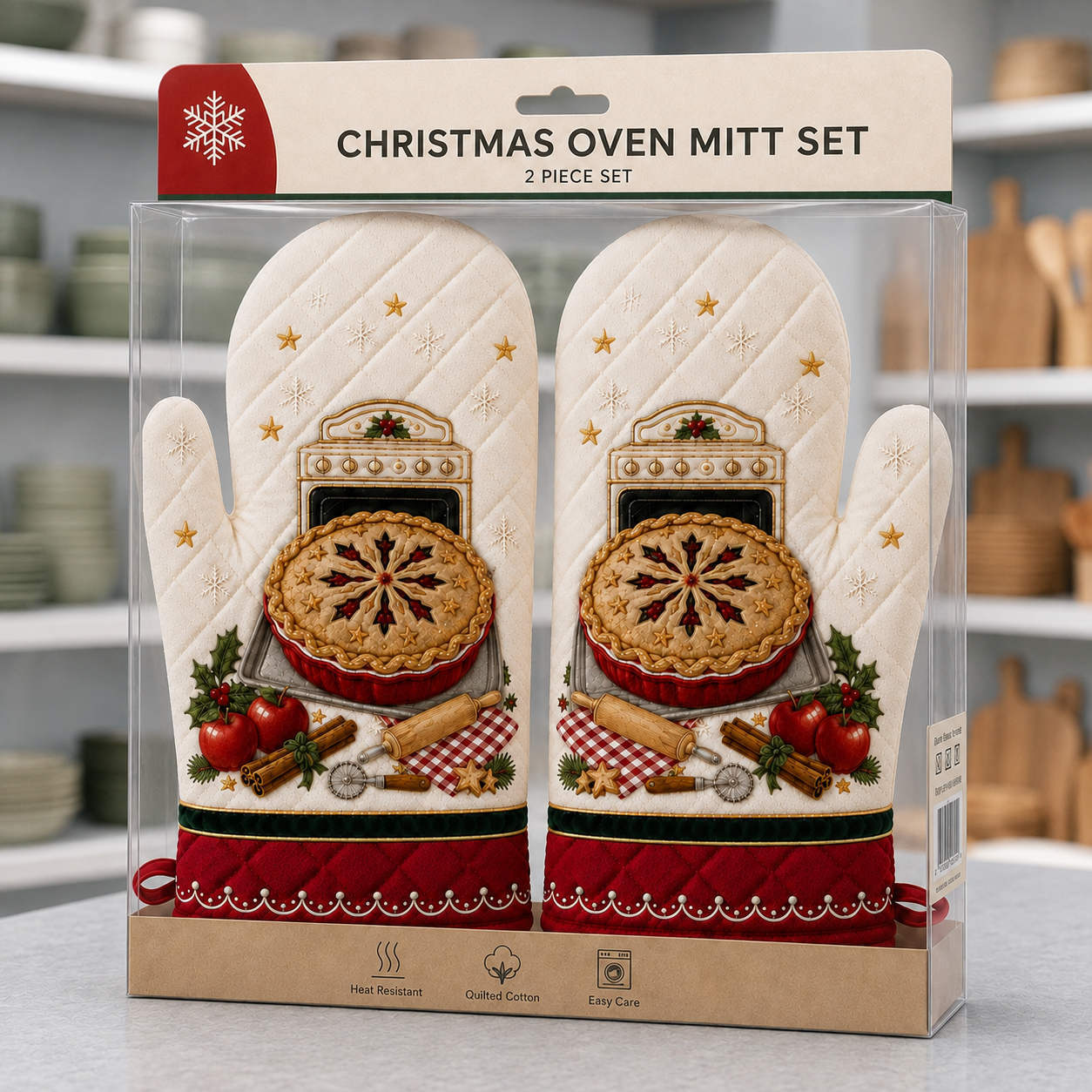 Limited time 49% OFF - Christmas Heat-Resistant Oven Mitt