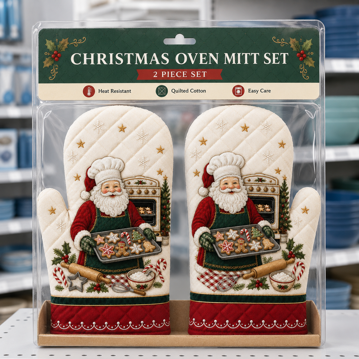 Limited time 49% OFF - Christmas Heat-Resistant Oven Mitt