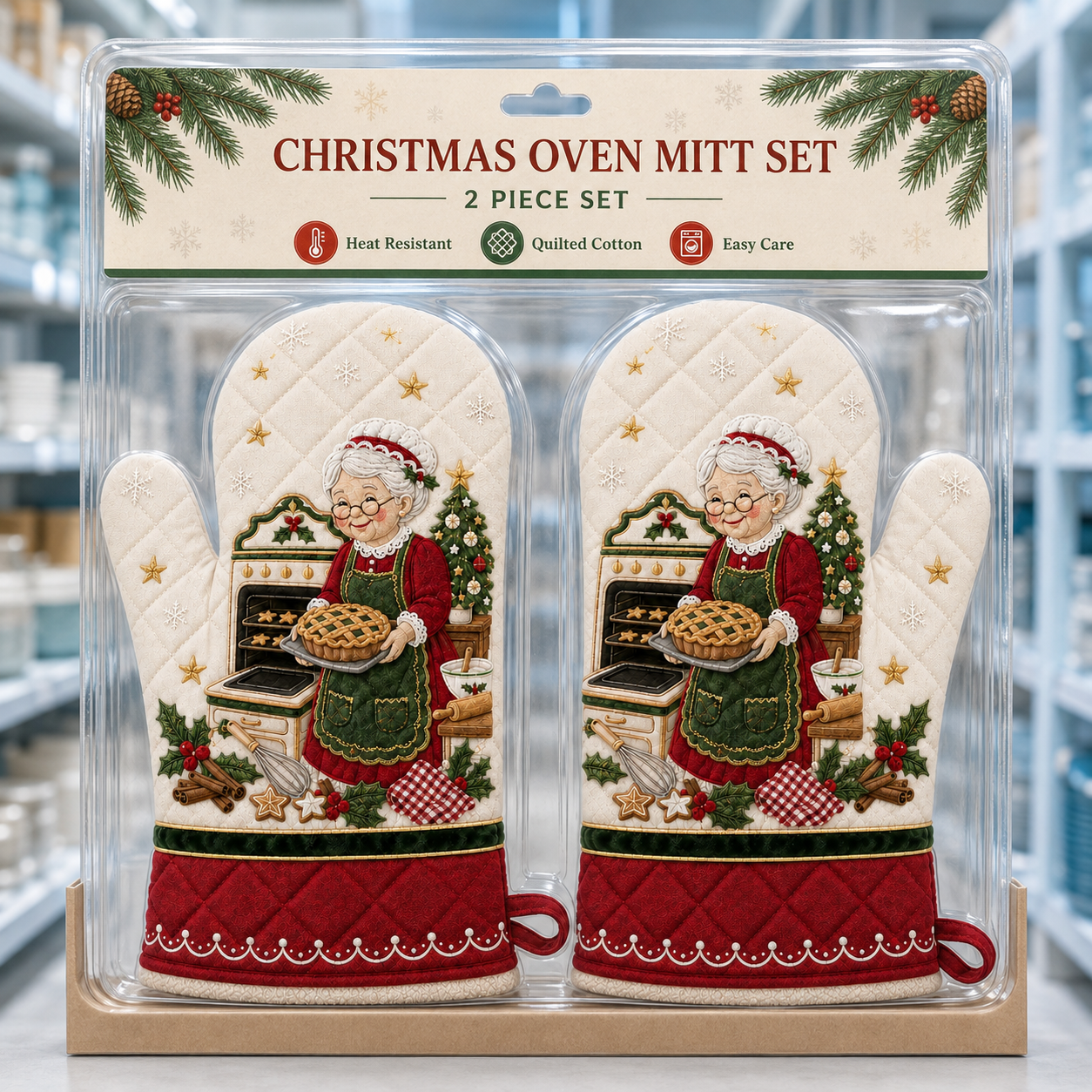 Limited time 49% OFF - Christmas Heat-Resistant Oven Mitt