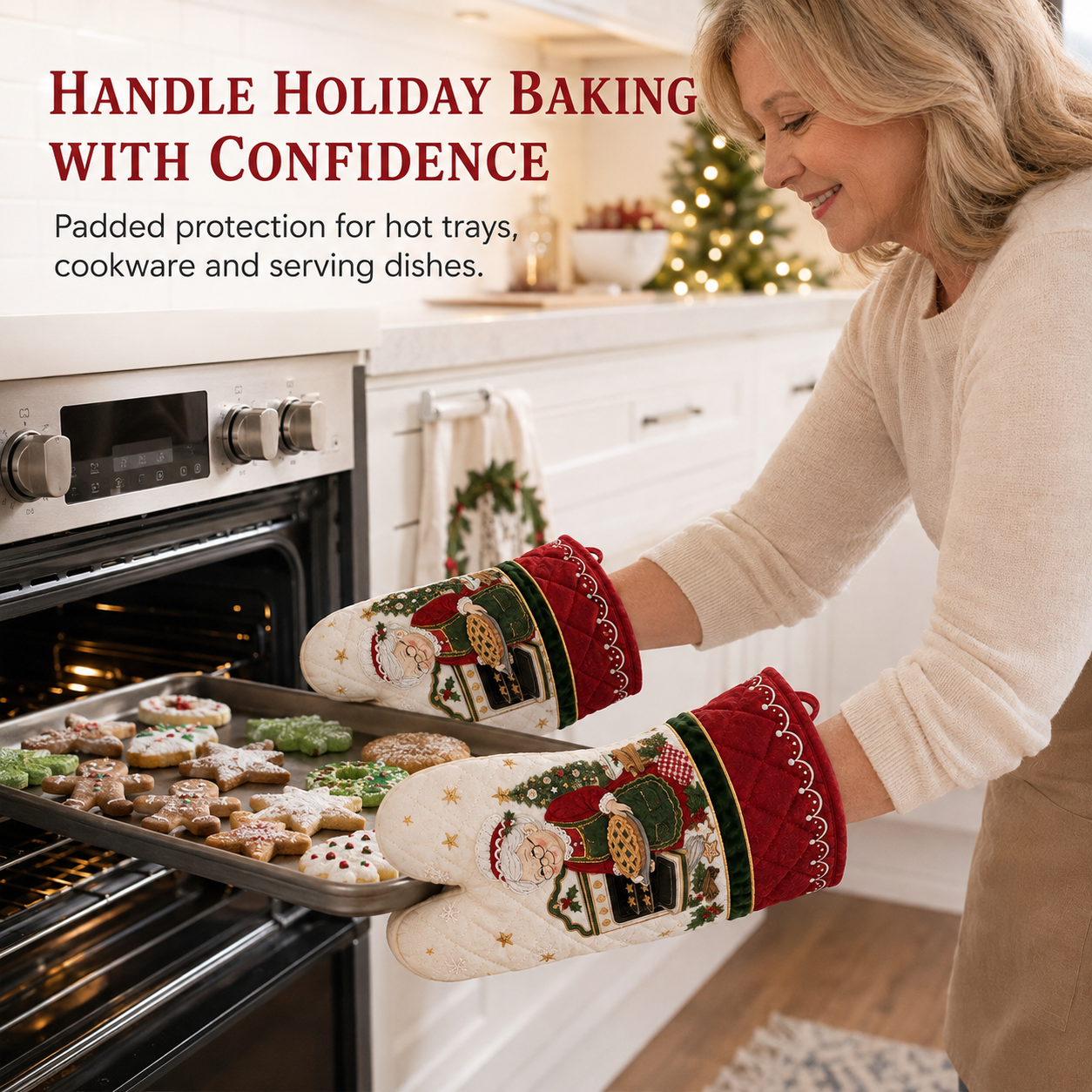 Limited time 49% OFF - Christmas Heat-Resistant Oven Mitt