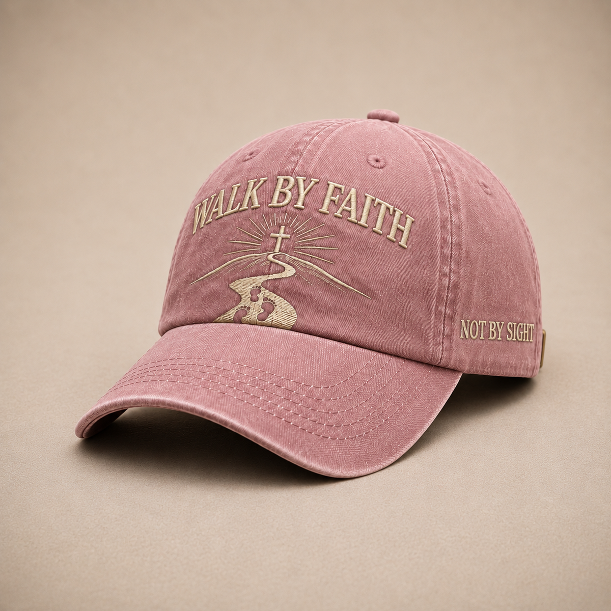 WALK BY FAITH Vintage Christian Embroidered Cap