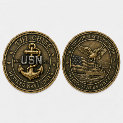 🇺🇸 The Chief – Retired U.S. Navy Chief Commemorative Cap & Honor Coin – Leadership • Legacy • Pride ⚓ – 🔥Buy 2 Get Free Shipping🚛
