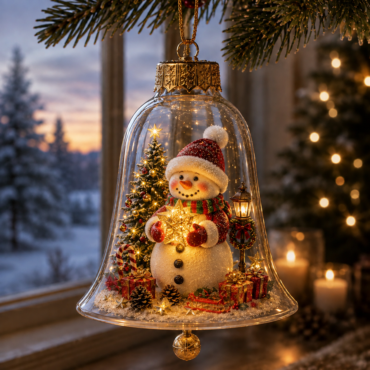 🔥Limited time 69% OFF -✨🎄 Glowing Christmas Story Ornament – Light-Up Mini Holiday Scene