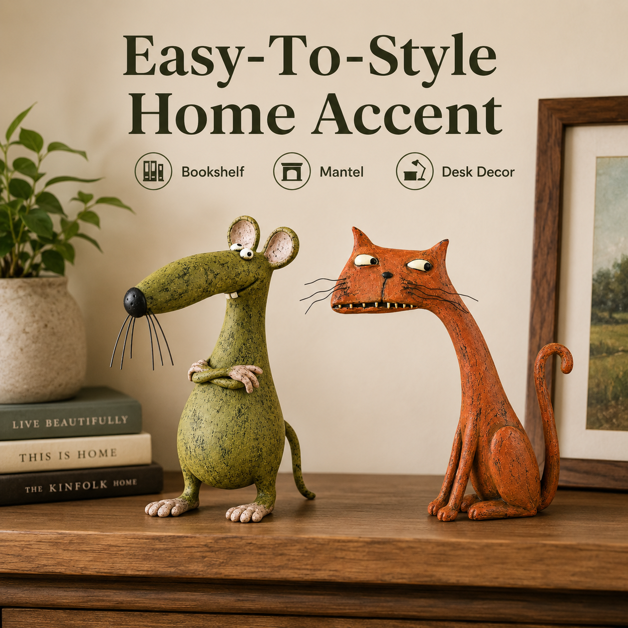 Whimsical vintage animal decor