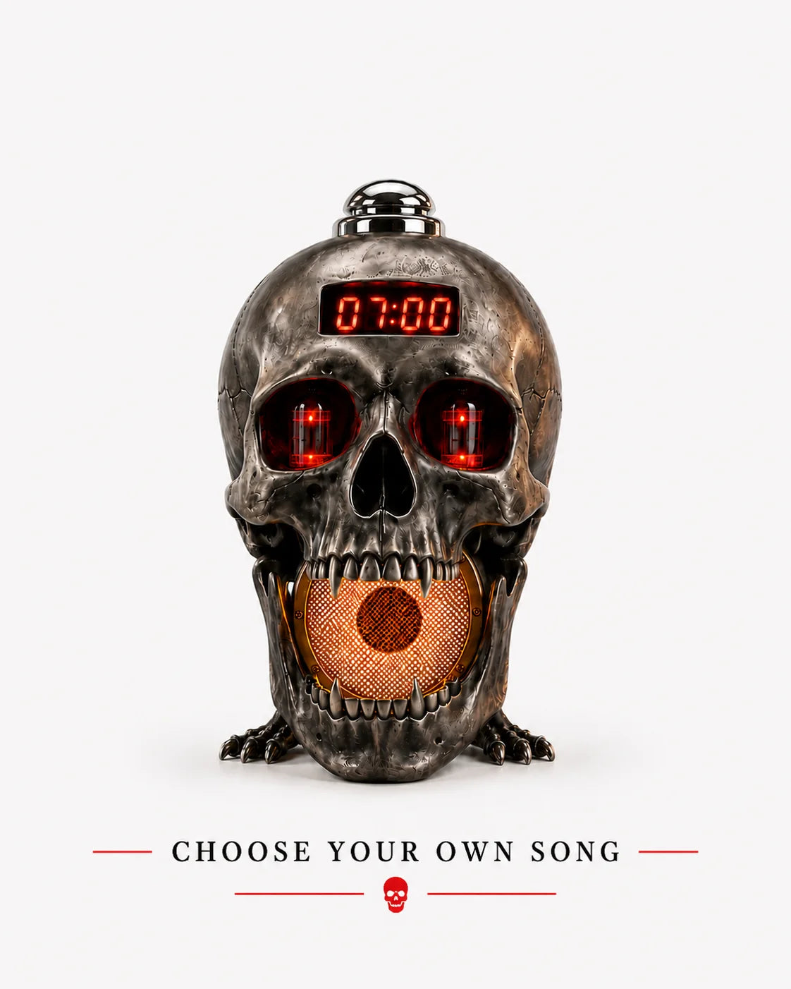 🔥 Skull Bluetooth Speaker & Digital Alarm Clock