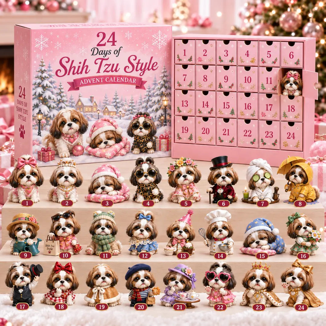 🐶 24 Days of Shih Tzu Christmas Advent Calendar 2026 – 24 Collectible Shih Tzu Surprises