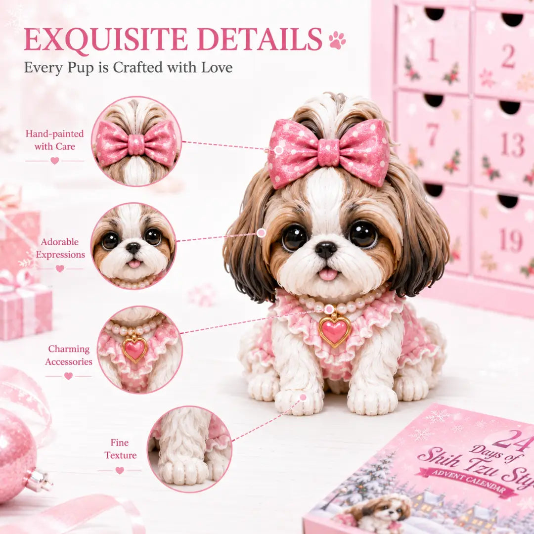 Festive Shih Tzu collectible characters