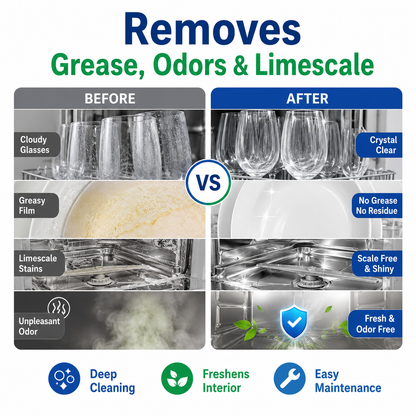 💦 Dishwasher Cleaner Tablets — Deep Clean Made Easy
