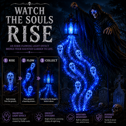 💀Today 49% OFF💀Halloween Soul Harvester Animated Garden Light🏚️