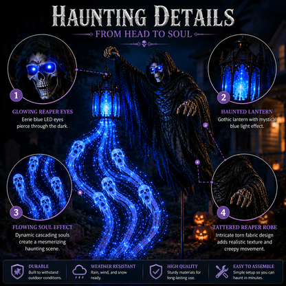 💀Today 49% OFF💀Halloween Soul Harvester Animated Garden Light🏚️