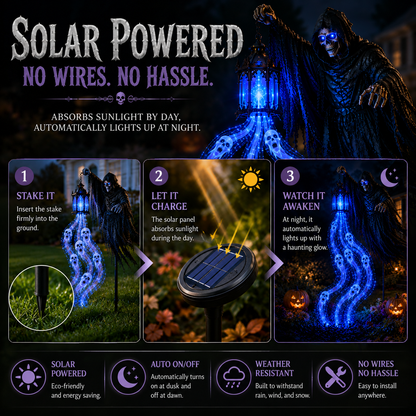 💀Today 49% OFF💀Halloween Soul Harvester Animated Garden Light🏚️