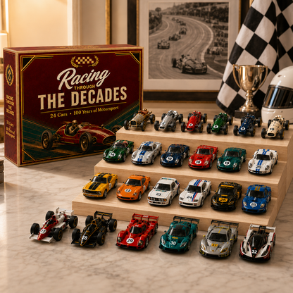 🏁 2026 Racing Through the Decades Advent Calendar – 24 Legendary Race Cars, 100 Years of Motorsport