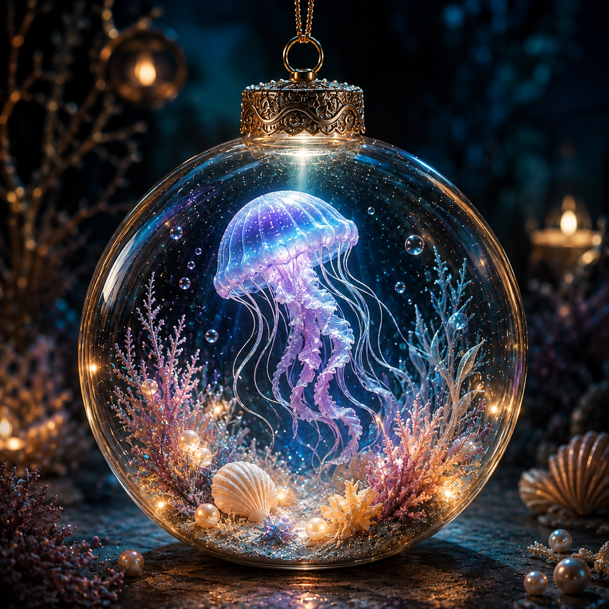 💙✨Ocean Series Illuminated 3D Model Decorations