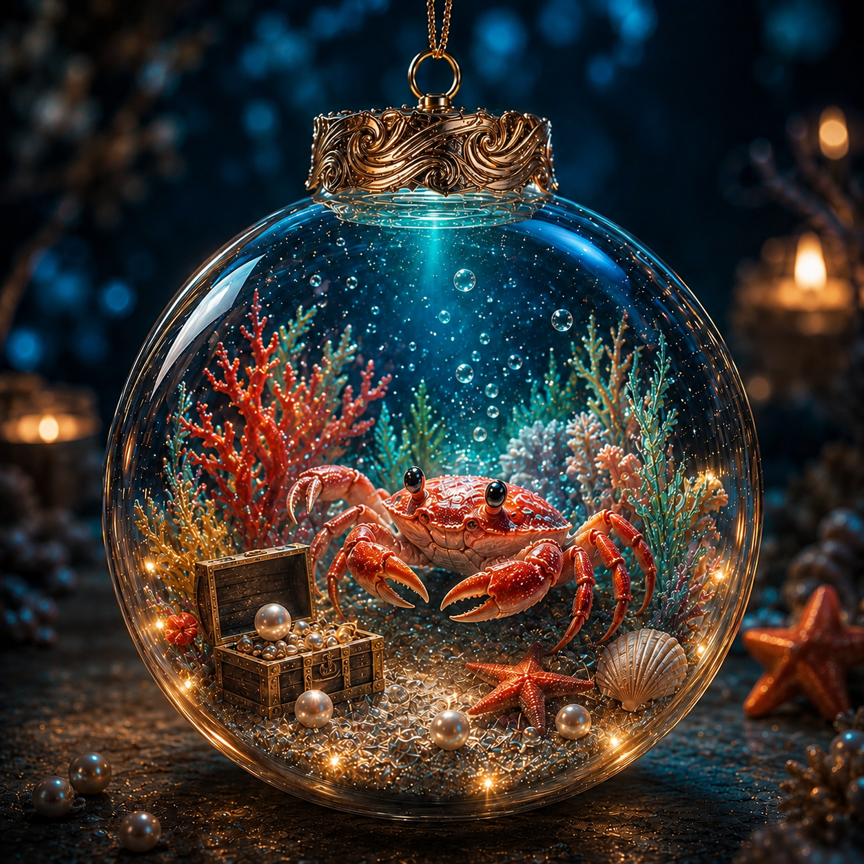 💙✨Ocean Series Illuminated 3D Model Decorations
