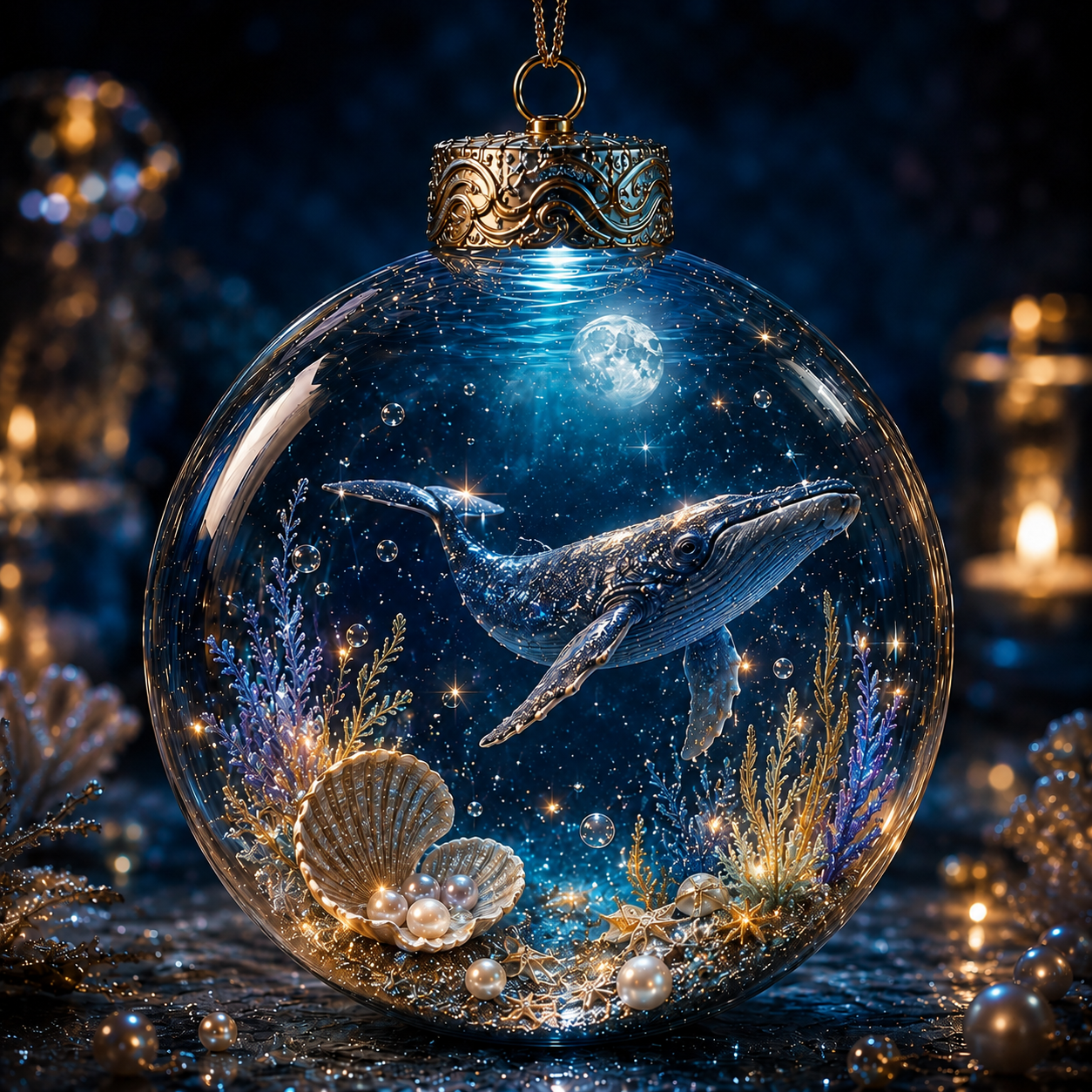 💙✨Ocean Series Illuminated 3D Model Decorations