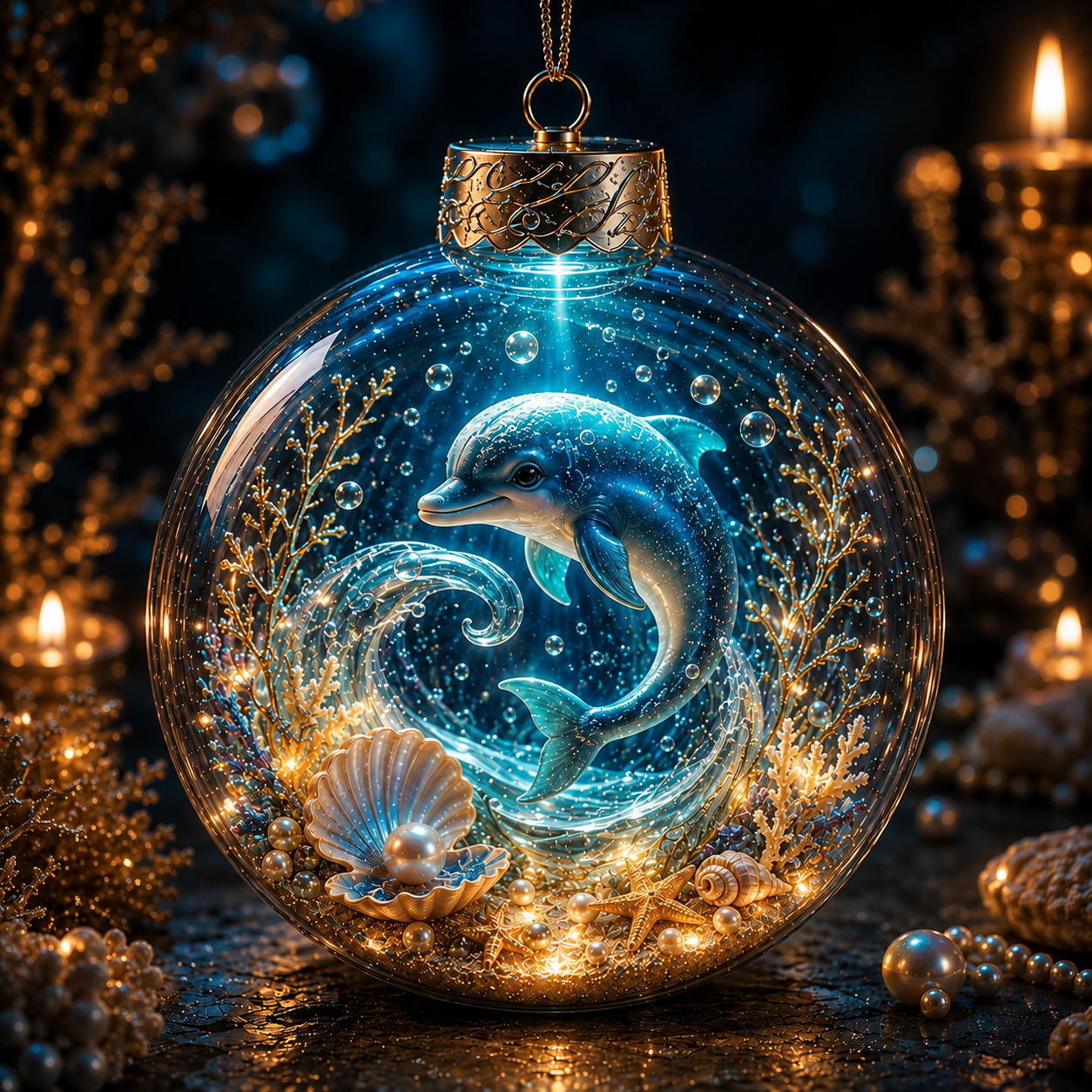 💙✨Ocean Series Illuminated 3D Model Decorations