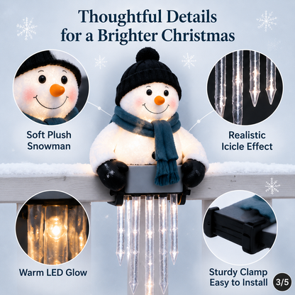 🔥 Today 49% OFF - WinterGlow Snowman Icicle Light Decor