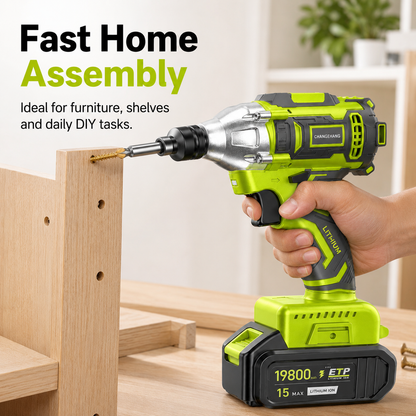 🔥50% OFF TODAY⚡ 2-in-1 Brushless Cordless Impact Wrench Kit