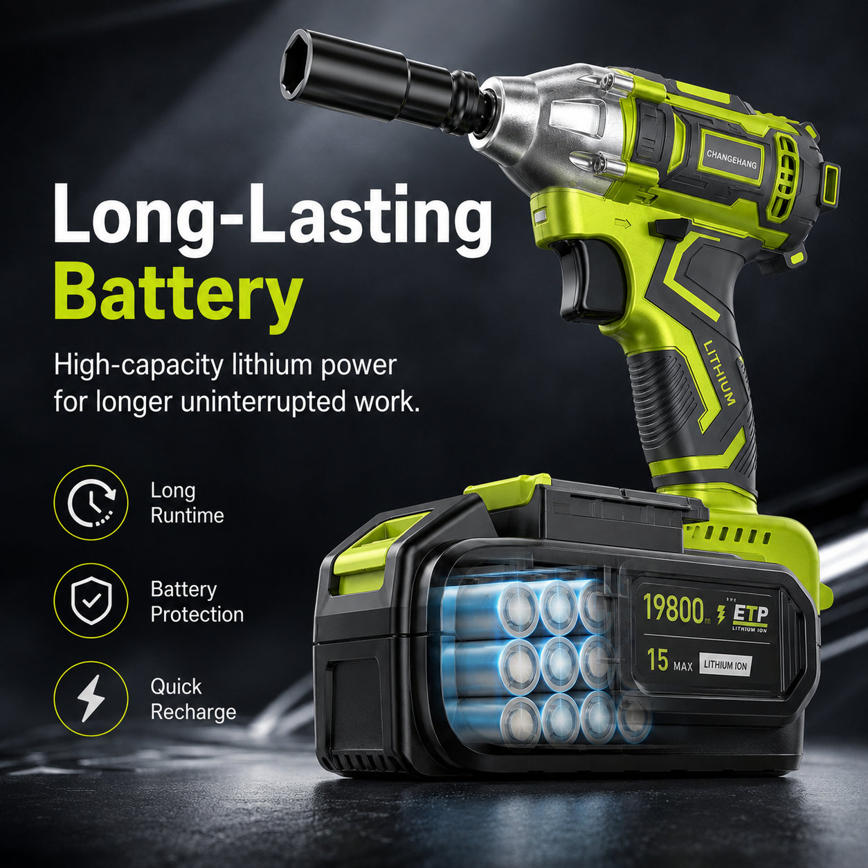 🔥50% OFF TODAY⚡ 2-in-1 Brushless Cordless Impact Wrench Kit