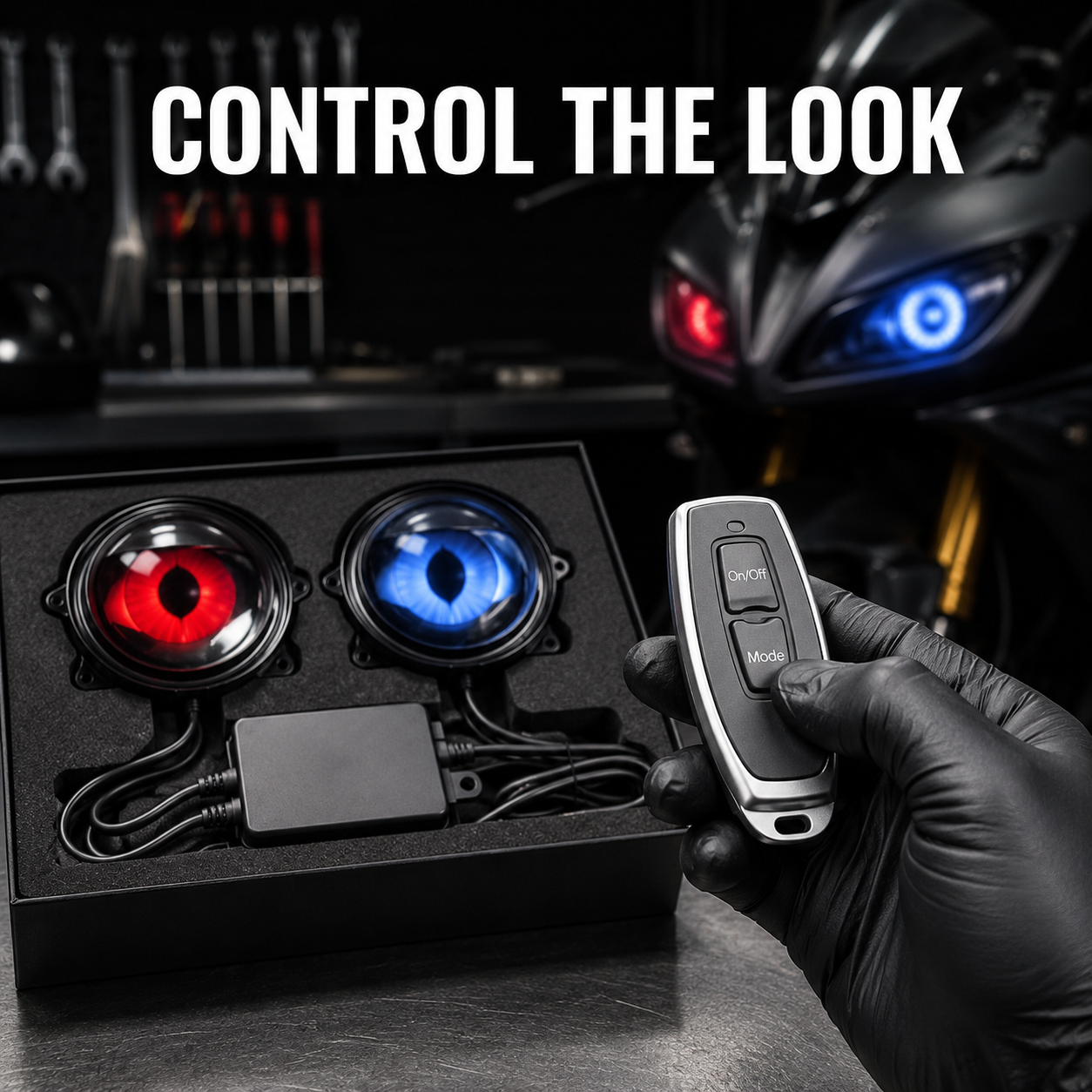 👀 Custom LED Eyes – Awaken Your Ride