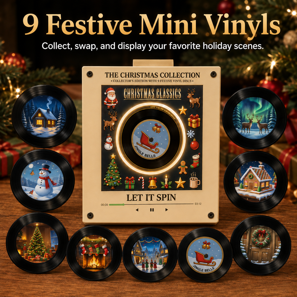 🎄 Christmas Vinyl Player – Let It Spin