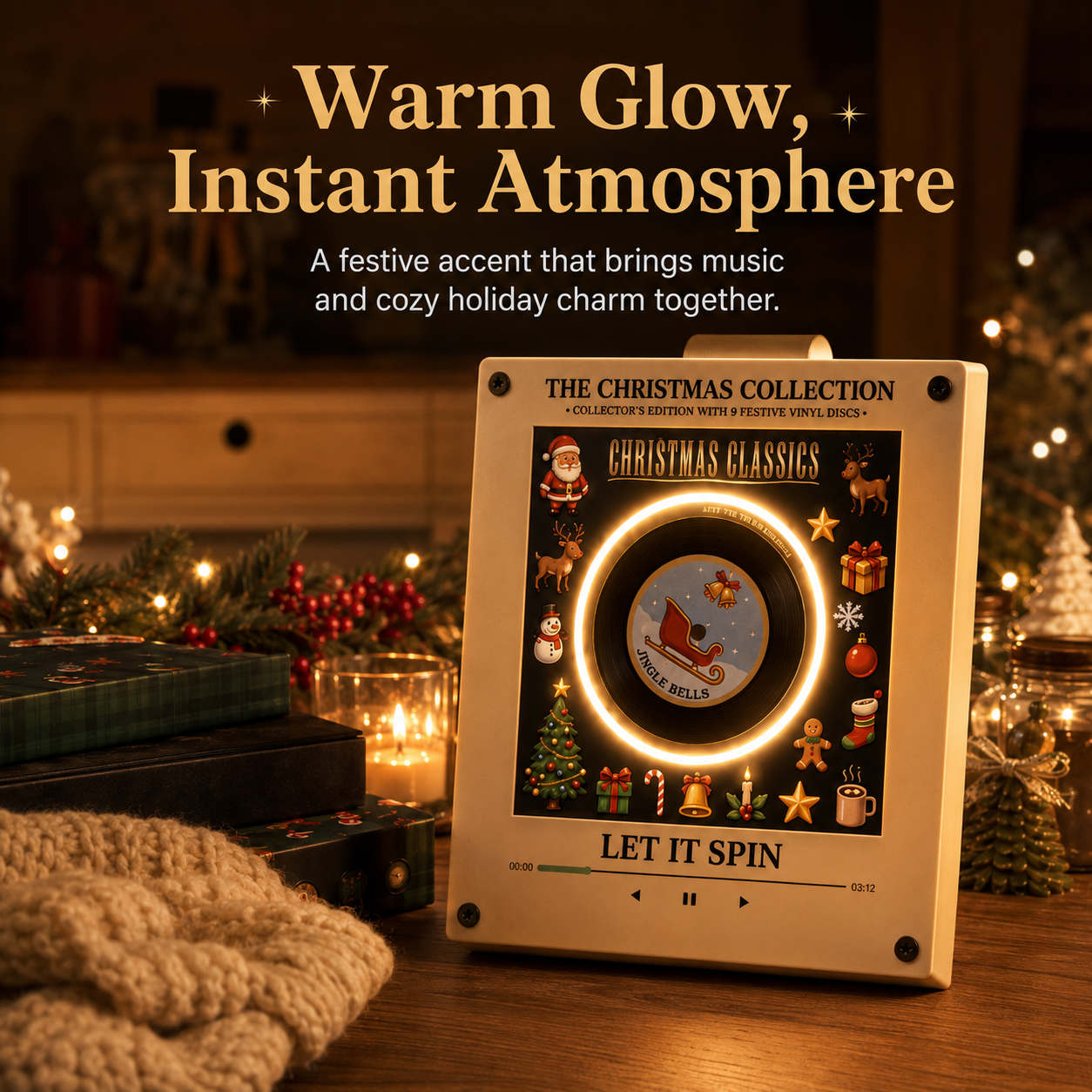 🎄 Christmas Vinyl Player – Let It Spin