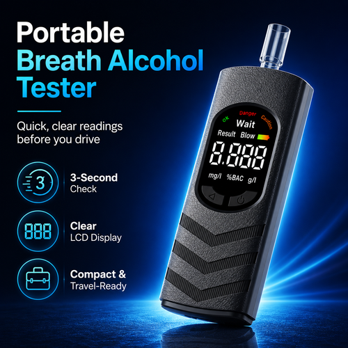 🚕Rechargeable Digital Alcohol Tester with Voice Broadcast