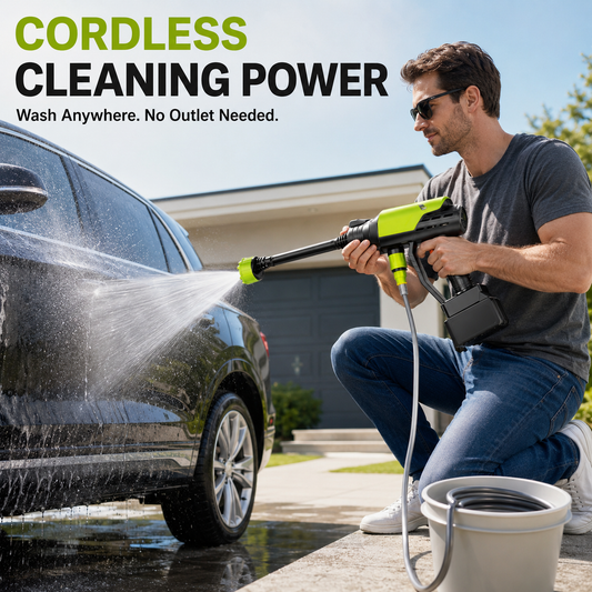 Cordless Portable Pressure Washer | Battery-Powered High-Pressure Car Wash Gun for Home & Outdoor Cleaning