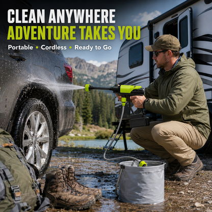 Cordless Portable Pressure Washer | Battery-Powered High-Pressure Car Wash Gun for Home & Outdoor Cleaning