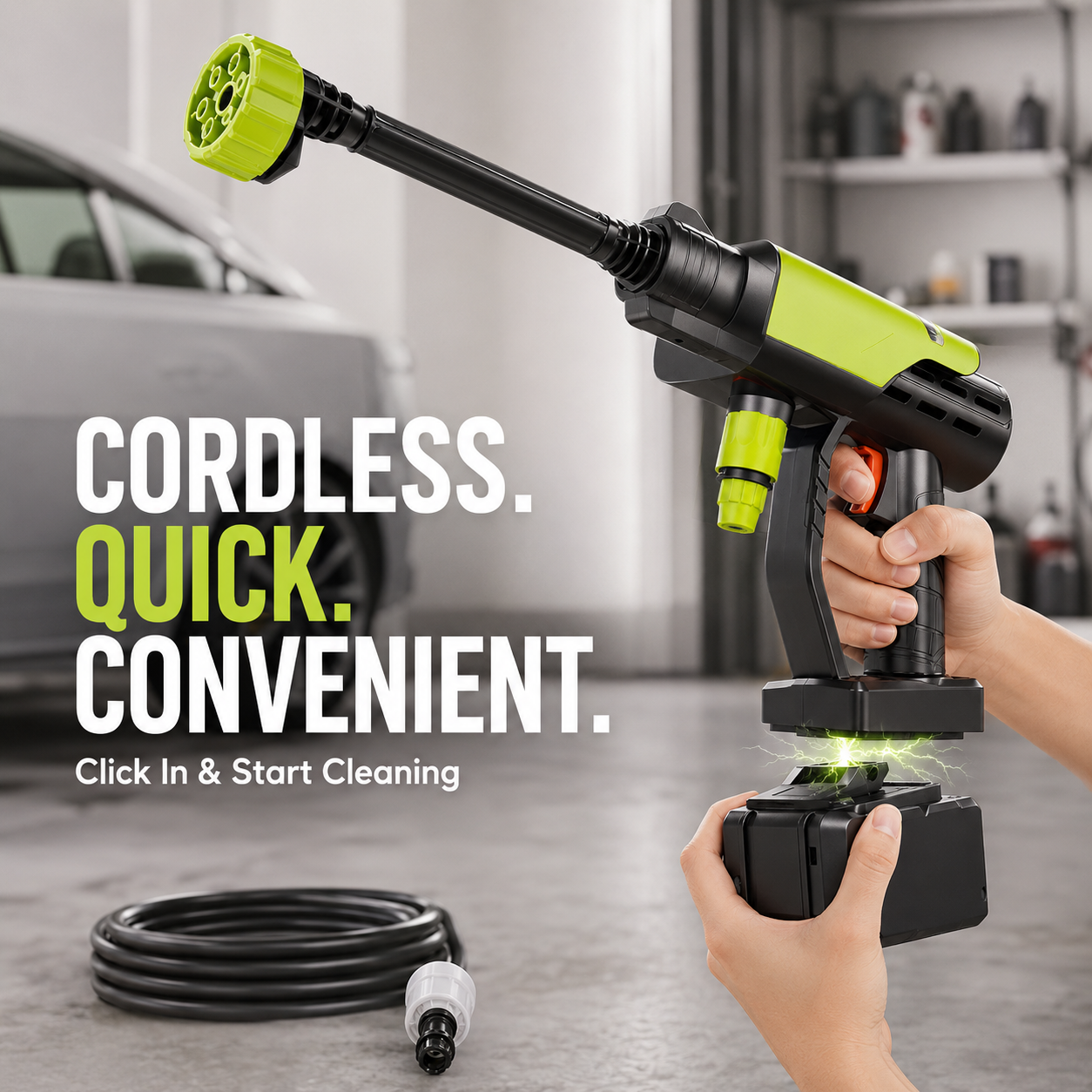 Cordless Portable Pressure Washer | Battery-Powered High-Pressure Car Wash Gun for Home & Outdoor Cleaning