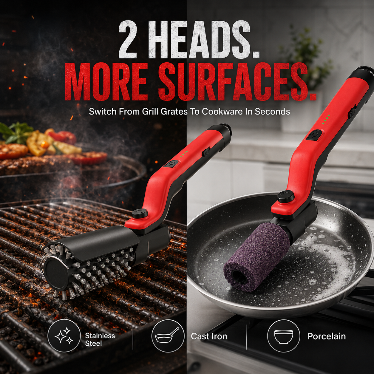 🔥 Cordless Power Grill Cleaner | Fast, Effortless BBQ Cleanup